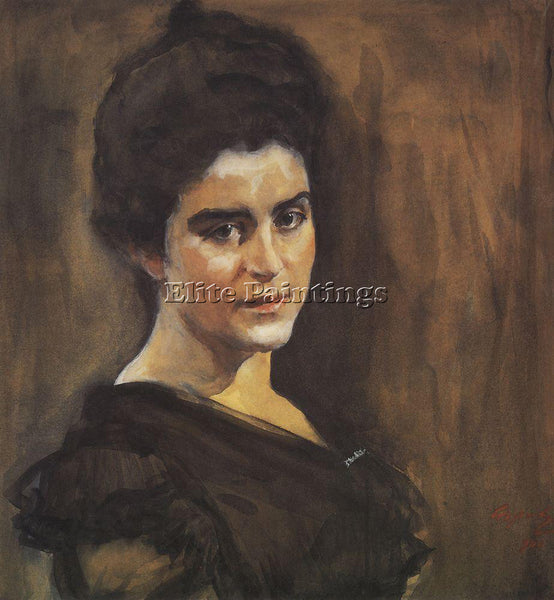 VALENTIN SEROV PORTRAIT OF SOPHIA DRAGOMIROVA LUKOMSKAYA 1900 PAINTING HANDMADE
