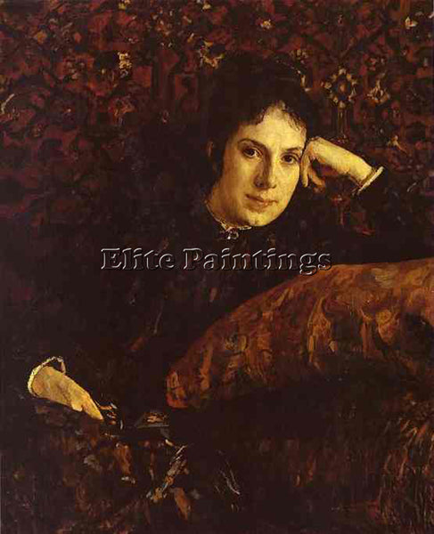 VALENTIN SEROV PORTRAIT OF YEKATERINA CHOKOLOVA 1887 ARTIST PAINTING HANDMADE