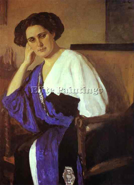 VALENTIN SEROV PORTRAIT OF YELENA BALINA 1911 ARTIST PAINTING REPRODUCTION OIL