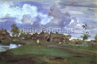 VALENTIN SEROV VILLAGE 1898 ARTIST PAINTING REPRODUCTION HANDMADE OIL CANVAS ART