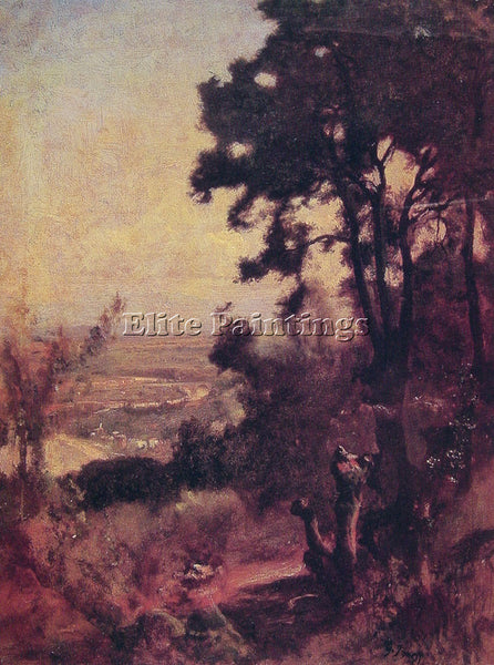 GEORGE INNESS VALLEY NEAR PERUGIA ARTIST PAINTING REPRODUCTION HANDMADE OIL DECO