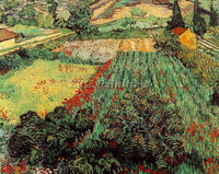 VAN GOGH FIELD WITH POPPIES ARTIST PAINTING REPRODUCTION HANDMADE OIL CANVAS ART