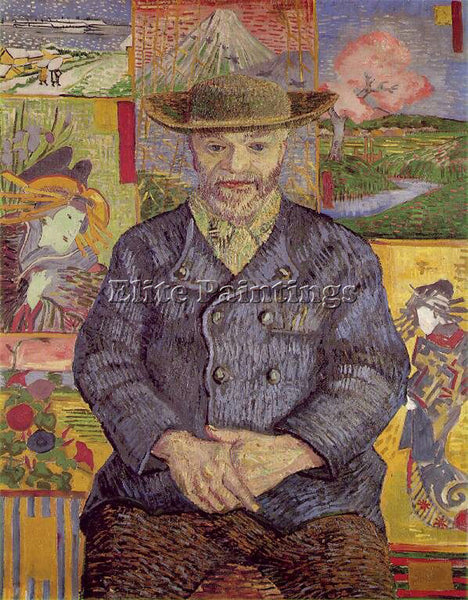 VAN GOGH PORTRAIT OF PERE TANGUY ARTIST PAINTING REPRODUCTION HANDMADE OIL REPRO