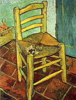 VAN GOGH VINCENT S CHAIR WITH HIS PIPE ARTIST PAINTING REPRODUCTION HANDMADE OIL