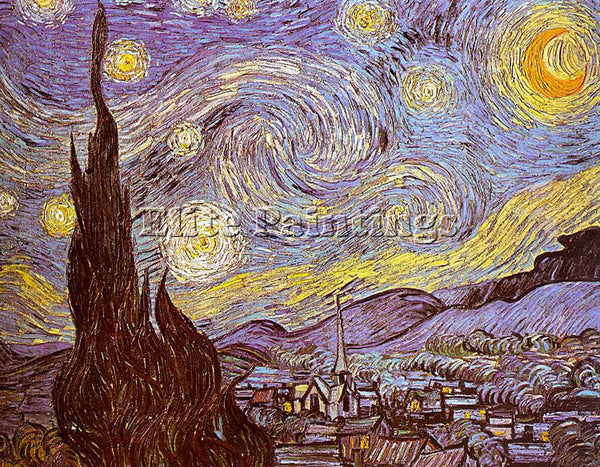 VINCENT VAN GOGH THE STARRY NIGHT ARTIST PAINTING REPRODUCTION HANDMADE OIL DECO