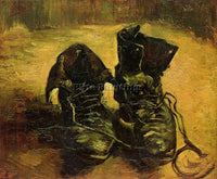 VINCENT VAN GOGH A PAIR OF SHOES ARTIST PAINTING REPRODUCTION HANDMADE OIL REPRO
