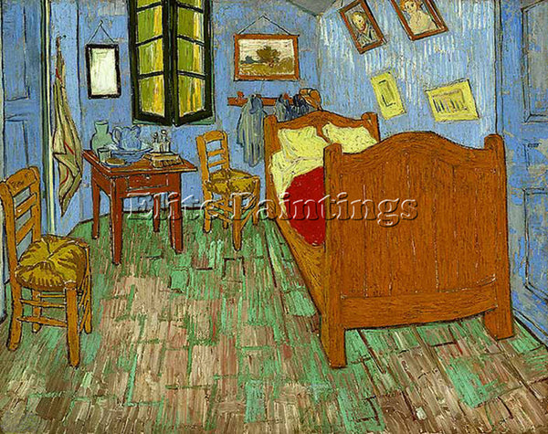 VINCENT VAN GOGH THE BEDROOM 1889 ARTIST PAINTING REPRODUCTION HANDMADE OIL DECO