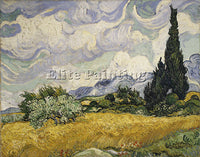 VINCENT VAN GOGH WHEAT FIELD WITH CYPRESSES 1889 ARTIST PAINTING HANDMADE CANVAS