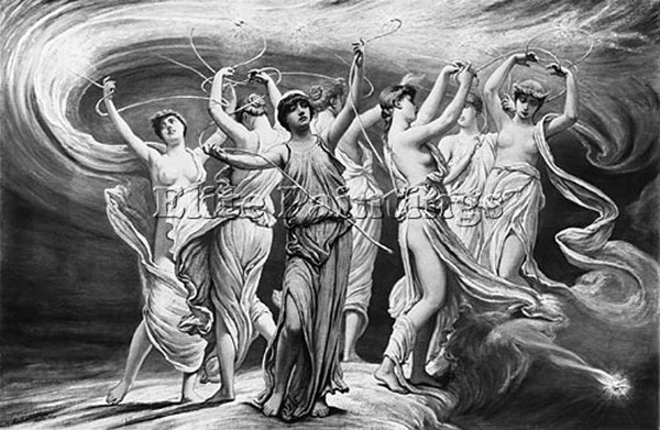 VEDDER ELIHU THE PLEIADES ARTIST PAINTING REPRODUCTION HANDMADE OIL CANVAS REPRO