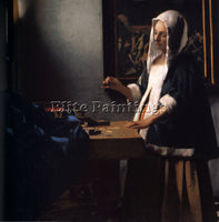 JAN VERMEER WOMAN WITH A BALANCE ARTIST PAINTING REPRODUCTION HANDMADE OIL REPRO