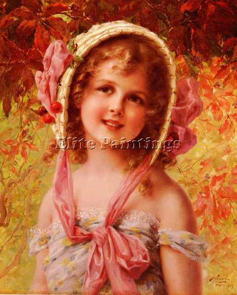 VERNON THE CHERRY BONNET ARTIST PAINTING REPRODUCTION HANDMADE CANVAS REPRO WALL