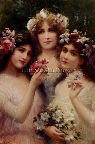 VERNON THE THREE GRACES ARTIST PAINTING REPRODUCTION HANDMADE CANVAS REPRO WALL