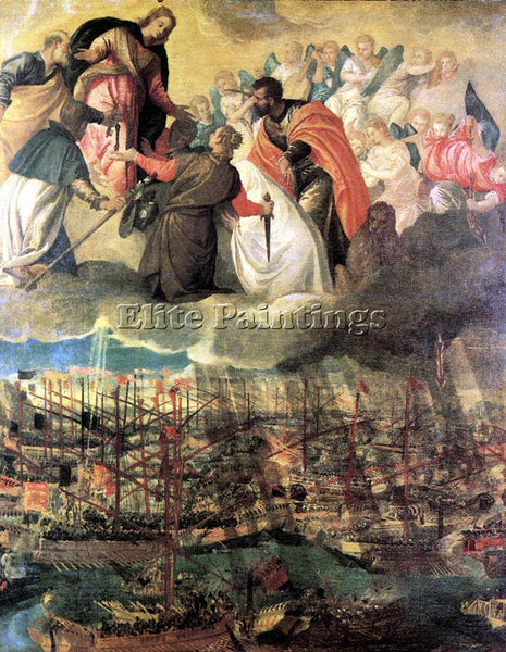 PAOLO VERONESE BATTLE OF LEP ARTIST PAINTING REPRODUCTION HANDMADE CANVAS REPRO