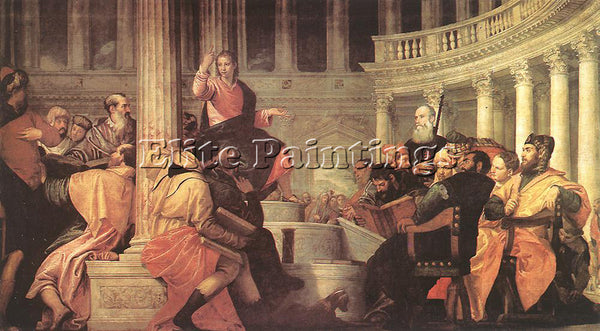 PAOLO VERONESE JESUS AMONG THE DOCTORS IN THE TEMPLE ARTIST PAINTING HANDMADE