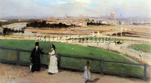 MORISOT VIEW OF PARIS FROM TROCADERO ARTIST PAINTING REPRODUCTION HANDMADE OIL