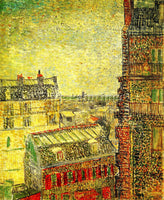 VAN GOGH VIEW OF PARIS FROM VINCENT S ROOM IN THE RUE LEPIC ARTIST PAINTING OIL