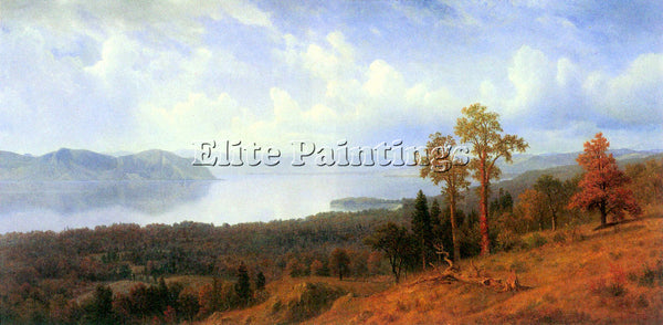 BIERSTADT VIEW OF THE HUDSON RIVER VALLY ARTIST PAINTING REPRODUCTION HANDMADE