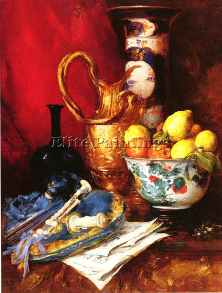 VOLLON ANTOINEA STIIL LIFE WITH A BOWL OF FRUIT ARTIST PAINTING REPRODUCTION OIL