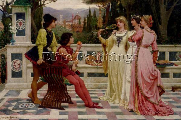 FRENCH WAGREZ JACQUES CLEMENT THE JUDGMENT OF PARIS ARTIST PAINTING REPRODUCTION