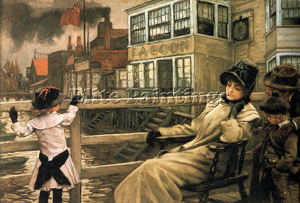 JAMES JACQUES-JOSEPH TISSOT WAITING FOR THE FERRY ARTIST PAINTING REPRODUCTION