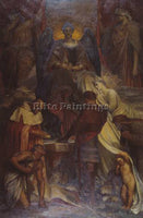 WATTS GEORGE FREDERICK  THE COURT OF DEATH C1870 1902 ARTIST PAINTING HANDMADE