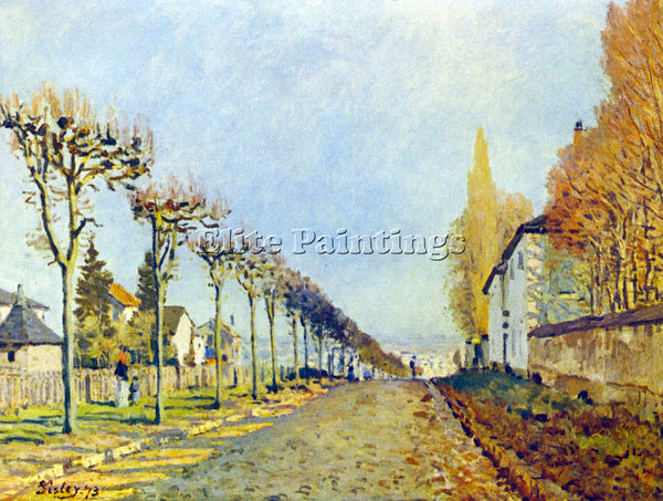 ALFRED SISLEY WAY OF THE MACHINE AT LOUVECIENNES ARTIST PAINTING HANDMADE CANVAS