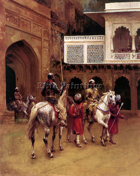 EDWIN LORD-WEEKS INDIAN PRINCE PALACE OF AGRA ARTIST PAINTING REPRODUCTION OIL