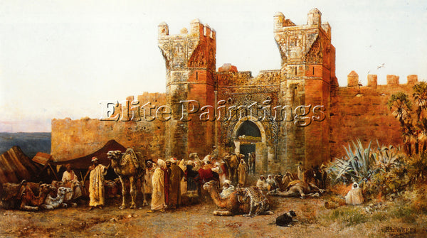 WEEKS EDWIN LORD  GATE OF SHEHAL MOROCCO ARTIST PAINTING REPRODUCTION HANDMADE