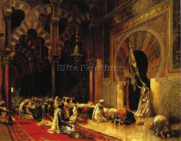 EDWIN LORD-WEEKS INTERIOR OF THE MOSQUE AT CORDOVA ARTIST PAINTING REPRODUCTION