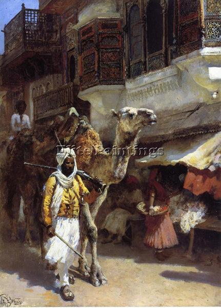 WEEKS EDWIN LORD  MAN LEADING A CAMEL ARTIST PAINTING REPRODUCTION HANDMADE OIL
