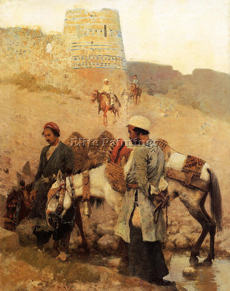 WEEKS EDWIN LORD  TRAVELING IN PERSIA ARTIST PAINTING REPRODUCTION HANDMADE OIL