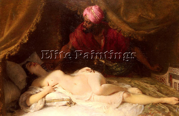 FRENCH WEISZ ADOLPHE OTHELLO AND DESDEMONA ARTIST PAINTING REPRODUCTION HANDMADE