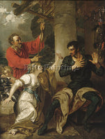 BENJAMIN WEST THE DAMSEL AND ORLANDO ARTIST PAINTING REPRODUCTION HANDMADE OIL