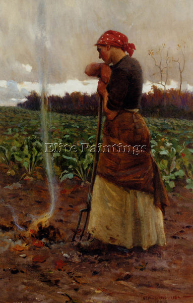 WETHERBEE GEORGE FAULKNER THE HARVEST IS PAST THE SUMMER IS ENDED ARTIST CANVAS