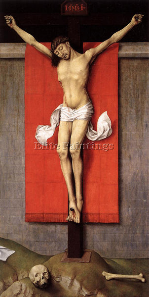 VAN DER WEYDEN CRUCIFIXION DIPTYCH RIGHT PANEL ARTIST PAINTING REPRODUCTION OIL