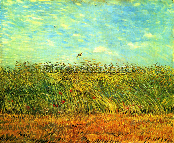 VAN GOGH WHEAT FIELD WITH A LARK ARTIST PAINTING REPRODUCTION HANDMADE OIL REPRO