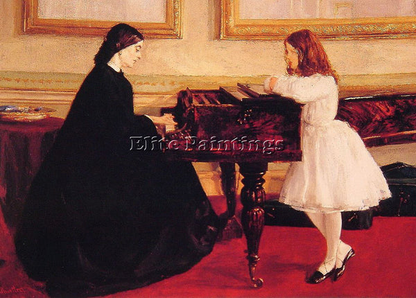WHISTLER JAMES ABBOTT MCNEILL AT THE PIANO ARTIST PAINTING REPRODUCTION HANDMADE
