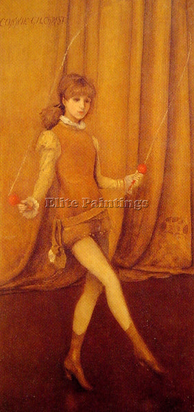 WHISTLER MCNEILL HARMONY IN YELLOW AND GOLD GOLD GIRL CONNIE GILCHRIST PAINTING