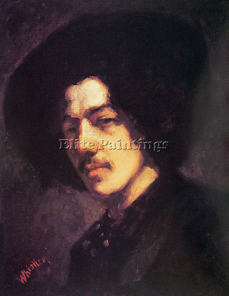 WHISTLER JAMES ABBOTT MCNEILL PORTRAIT OF WITH HAT ARTIST PAINTING REPRODUCTION
