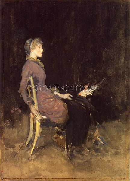 WHISTLER MCNEILL  BLACK AND RED AKA STUDY IN BLACK AND GOLD MADGE O DONOGHUE OIL