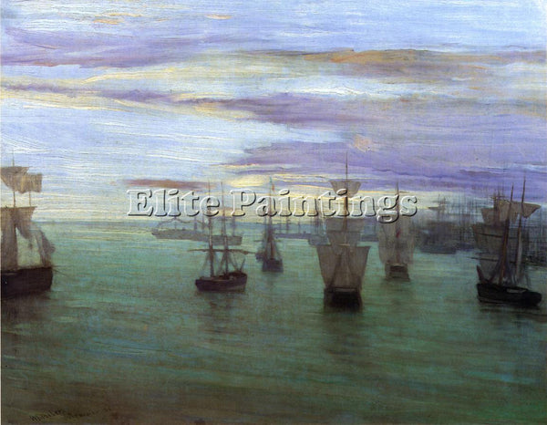 WHISTLER MCNEILL  CREPUSCULE IN FLESH COLOUR AND GREEN VALPARAISO ARTIST CANVAS