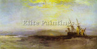 WILLIAM TURNER A SHIP AGROUND ARTIST PAINTING REPRODUCTION HANDMADE CANVAS REPRO