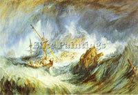 WILLIAM TURNER A STORM SHIPWRECK ARTIST PAINTING REPRODUCTION HANDMADE OIL REPRO