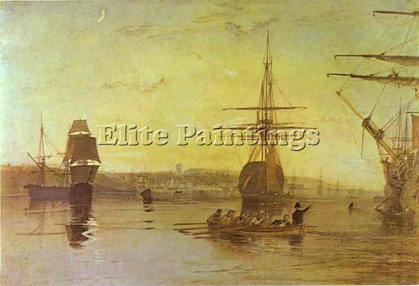 WILLIAM TURNER COWES ISLE OF WIGHT ARTIST PAINTING REPRODUCTION HANDMADE OIL ART