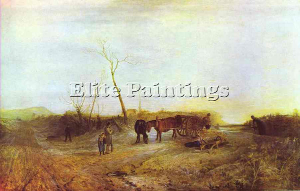WILLIAM TURNER FROSTY MORNING ARTIST PAINTING REPRODUCTION HANDMADE CANVAS REPRO