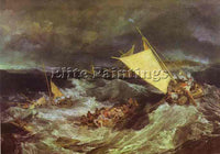 WILLIAM TURNER THE SHIPWRECK ARTIST PAINTING REPRODUCTION HANDMADE CANVAS REPRO