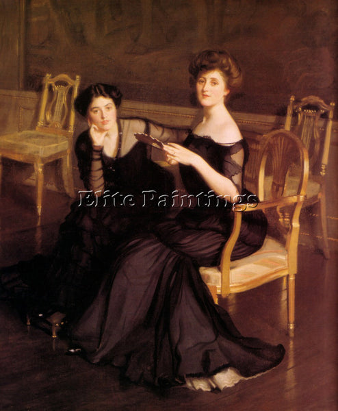 WILLIAM MCGREGOR PAXTON THE SISTERS 1904 ARTIST PAINTING REPRODUCTION HANDMADE