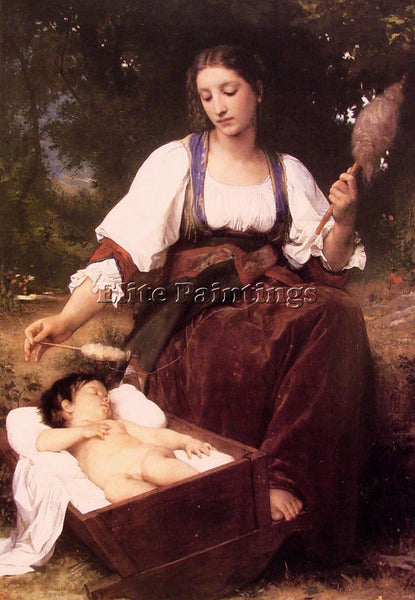 WILLIAM-ADOLPHE BOUGUEREAU BERCEUSE ARTIST PAINTING REPRODUCTION HANDMADE OIL