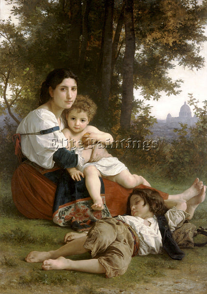 WILLIAM-ADOLPHE BOUGUEREAU LE REPOS ARTIST PAINTING REPRODUCTION HANDMADE OIL