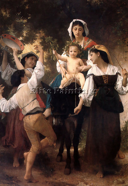 WILLIAM-ADOLPHE BOUGUEREAU THE RETURN FROM THE HARVEST ARTIST PAINTING HANDMADE